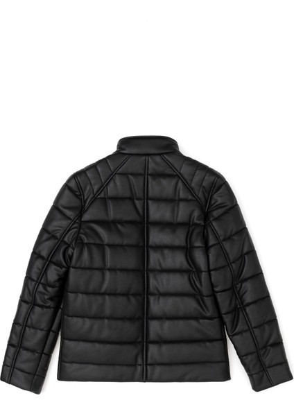 Erkek Çocuk Siyah Deri Mont P22386 fiyatları