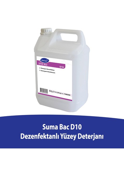 Suma Bac D10 Dezenfektanlı Yüzey Deterjanı 5l