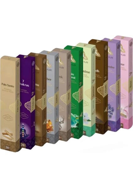 10 Paket 200 Adet Tütsü, 10 Farklı Aroma + Hediye Tütsülük 10 Paket 200 Adet Tütsü, 10 Farklı Aroma + Hediye Tütsülük