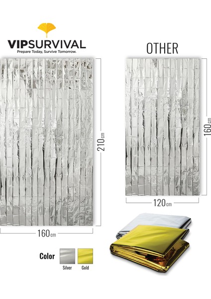 Acil Durumlar Için Termal Battaniye Vücut Isınızı Koruyun modelleri
