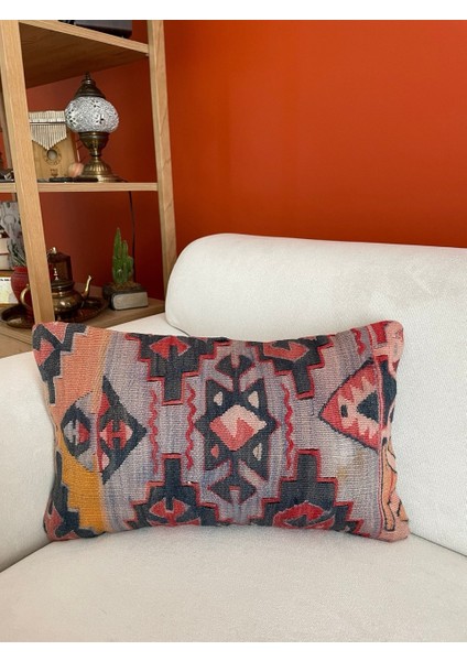 30 x 50 cm Tribal Desenli Güneybatı Stili Antik Nostaljik El Dokuma Kırlent Kılıfı