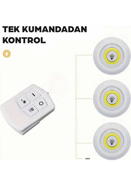 3'lü Uzaktan Kumandalı LED Aydınlatma Dolap Altı, Dolap Içi Lamba modelleri