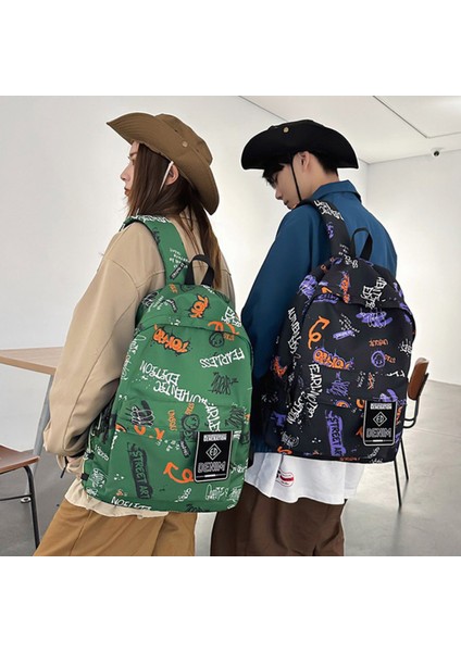 Öğrenciler Için Moda Kişilik Graffiti Sırt Çantası (Yurt Dışından)