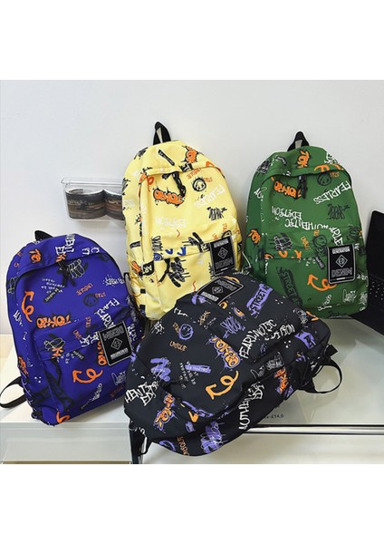 Öğrenciler Için Moda Kişilik Graffiti Sırt Çantası (Yurt Dışından)