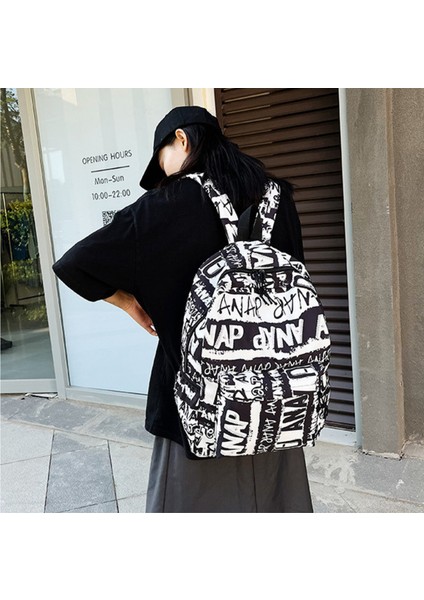 Öğrenciler Için Moda Kişilik Graffiti Sırt Çantası (Yurt Dışından)