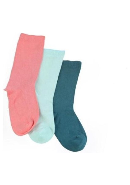 Kadın Bambu Soket Çorap Dikişsiz Yumuşak 3'lü, 36-40 Kyeşil-A.su Yeşil-Pembe-Somon