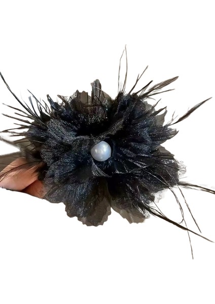 Kumaş Çiçek Klipsi Saç Tokası (Yurt Dışından)