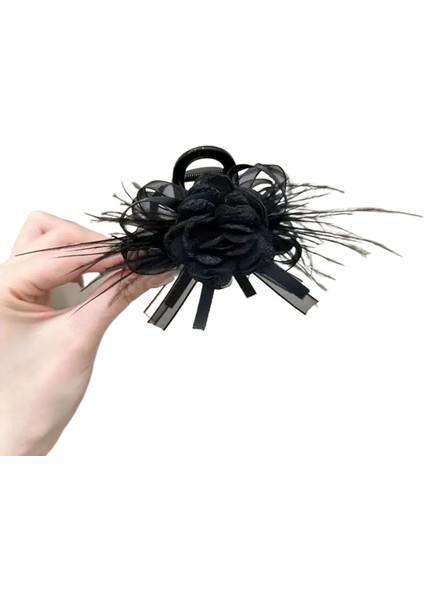 Kumaş Çiçek Klipsi Saç Tokası (Yurt Dışından)