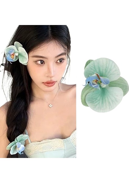 Kumaş Çiçek Klipsi Saç Tokası (Yurt Dışından)