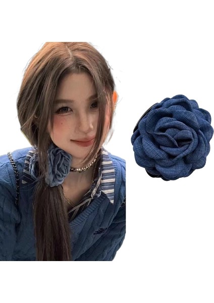 Kumaş Çiçek Klipsi Saç Tokası (Yurt Dışından)