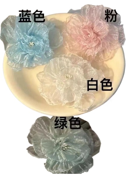 Kumaş Çiçek Klipsi Saç Tokası (Yurt Dışından)