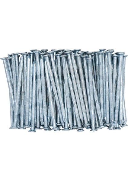 Kanallı Çelik Beton Çivisi Beyaz 5X80 mm (100 Lü Paket)