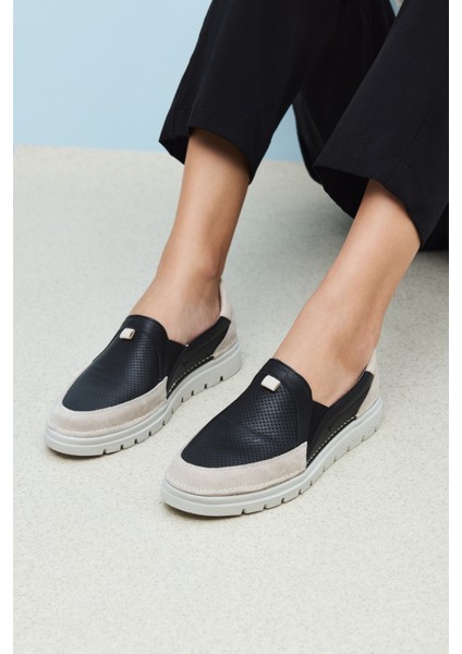 , Kadın Hakiki Deri Ayakkabı 1511035Z6205 Siyah