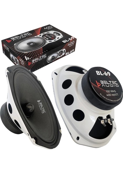 Beltec Audio Bl-69 Oto Midrange Oval 6x9 Inç 400 Watt Maksimum 100W Rms 2 Adet