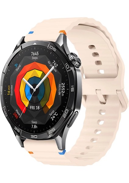 Huawei Watch Gt3 / Gt4 / Gt5 / Gt5 Pro 46MM Uyumlu 22MM Dalgalı Spor Silikon Kordon
