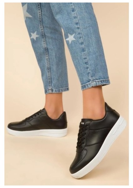 Günlük Kadın Sneaker Bağcıklı Hafif Kalın Tabanlı Yürüyüş Nefes Alan Spor Ayakkabı 1004 fiyatları