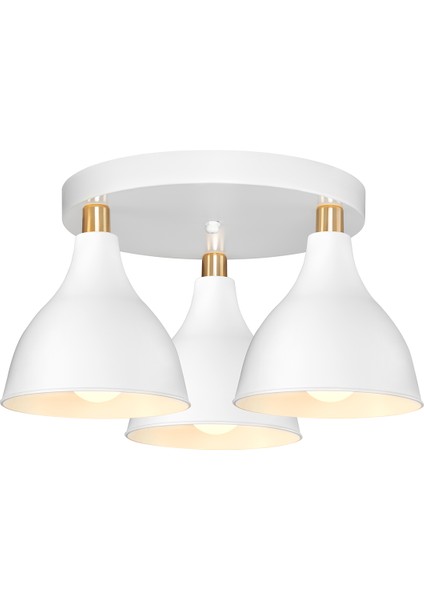 Ronda Üçlü Plofonyer Avize Beyaz modelleri