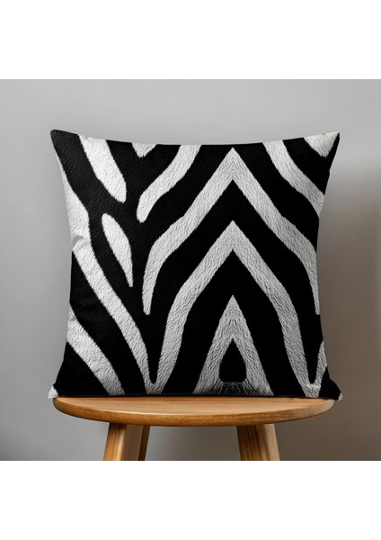 4 Lü Çift Taraflı Dijital Baskı Kırlent Kılıfı Zebra Desenli indirimleri