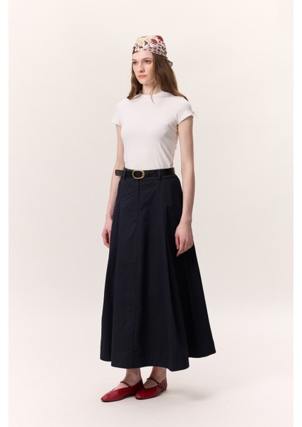 Cep Detaylı Geniş Etek Lacivert indirimleri