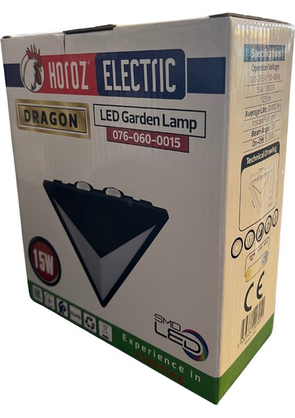 076-060-0015 Dragon Dış Mekan LED Aplik 15W 3000K fırsatları