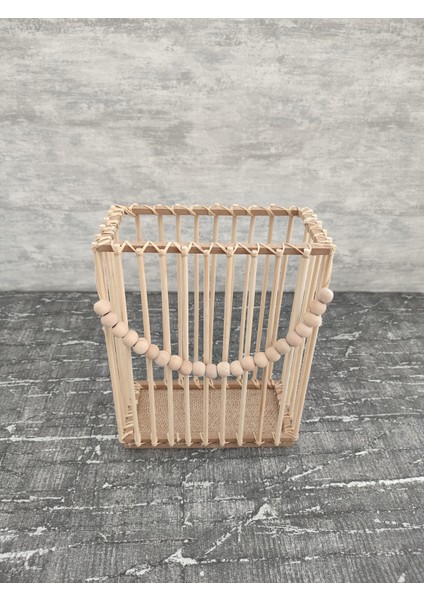 Bambu Çubuklu Boncuklu Dergilik 25 cm