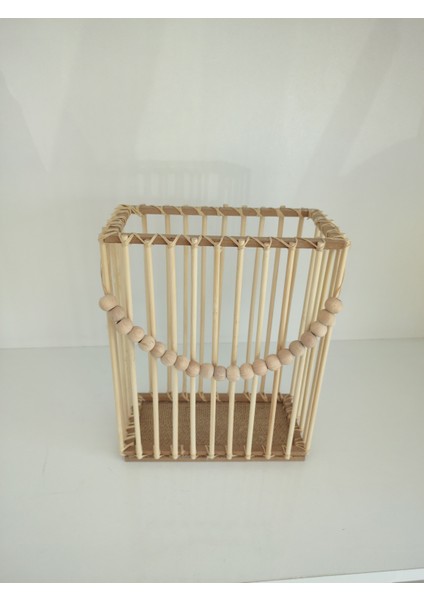 Bambu Çubuklu Boncuklu Dergilik 25 cm