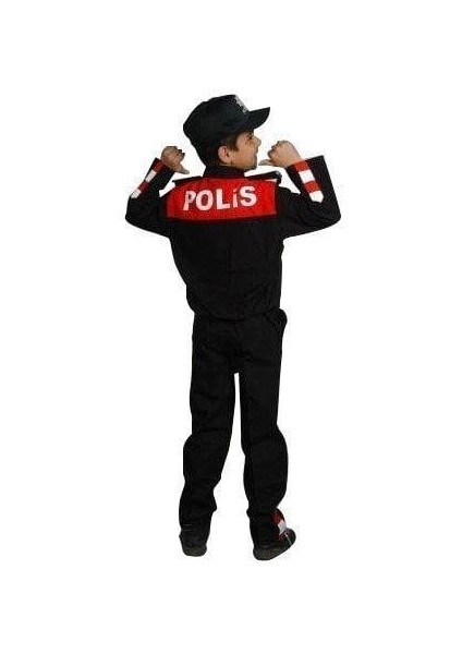 Kız&erkek Çocuk Polis Kıyafeti (Şapka, Gömlek, Pantolon Takımı) Yeni Model