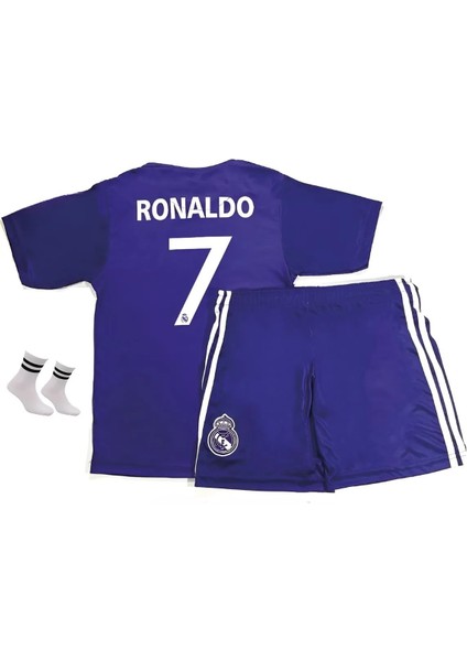 Ronaldo R.madrid 2016 Mor Renk Unisex Çocuk Futbol Forma modelleri