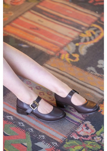 Kadın Tokalı Kalın Topuk Günlük Ayakkabı Loafer Meniz fiyatları