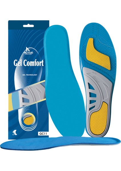 - GC11 - Sport Gel | Spor Ayakkabı ve Aktiviteler Için Ark Destekli Ortopedik Yumuşak Jel Iç Tabanlık