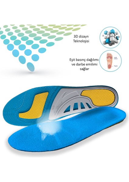 - GC11 - Sport Gel | Spor Ayakkabı ve Aktiviteler Için Ark Destekli Ortopedik Yumuşak Jel Iç Tabanlık fırsatları