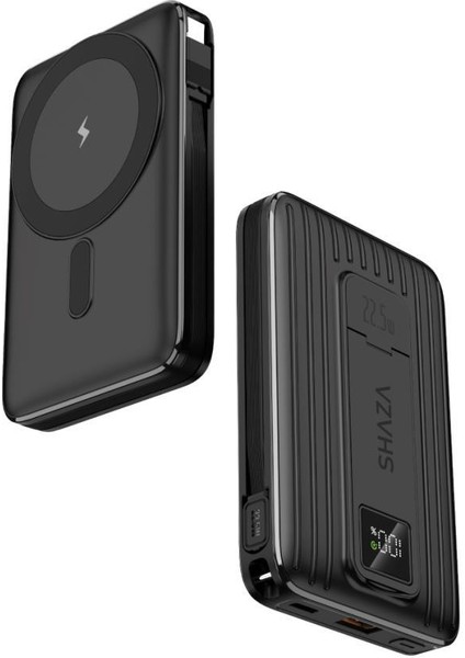 10.000 mAh 22.5W Magsafe Taşınabilir Şarj Cihazı Siyah