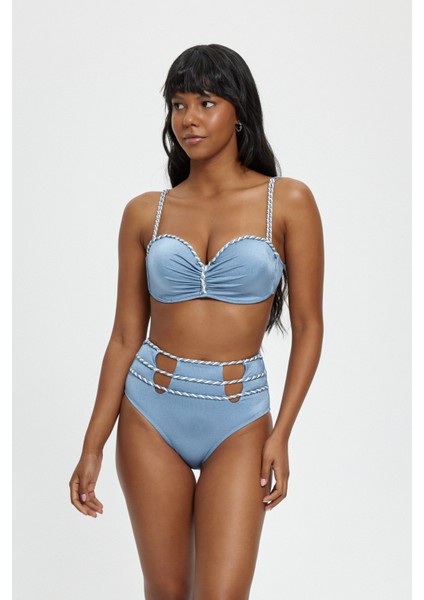 B1858 Boş Kaplı Straplez Bikini Tk