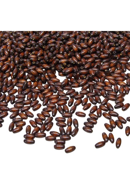 6 Mm Arpa Kahverengi Ahşap Boncuk 35 gr 10X5 mm (350 ADET)