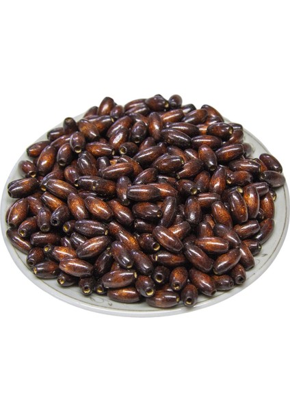 6 Mm Arpa Kahverengi Ahşap Boncuk 35 gr 10X5 mm (350 ADET) fiyatları