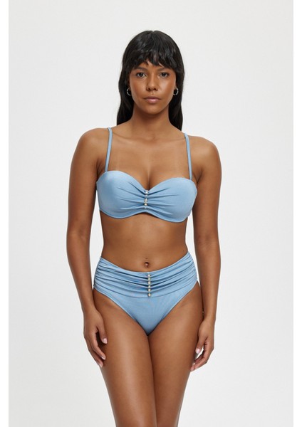 B11090 Straplez Boş Kaplı Boncuklu Bk Tk