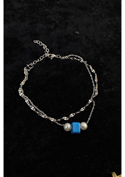 Gümüş Renk Inci Bodrum Model Singapur ve Sf Zincir Çelik Halhal - 3274 fiyatları