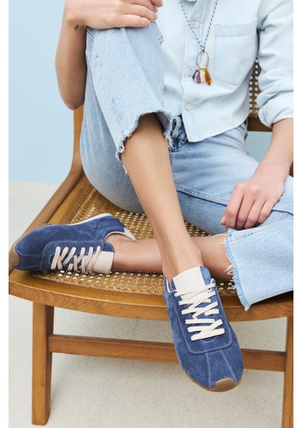 , Kadın Hakiki Deri Sneaker 1511035Z63001 Lacivert