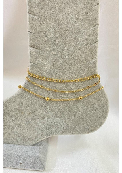 Altın Renk Uzatma Singapur Top Zincir Çelik Halhal - 3273 fiyatları