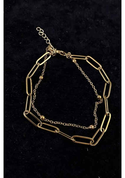 Altın Renk Ataç ve Top Zincir Çelik Halhal - 3240 modelleri