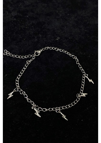 Gümüş Renk Şimşek Model Uzatma Zincir Çelik Halhal - 3257 fiyatları