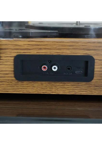 Klasik Görünümlü Pikap Hoparlörlü Vintage Ahşap Görünümlü Bluetooth Bağlantı 33 45 78 Dönüş Hızı Nostaljik Pikap R108 fırsatları