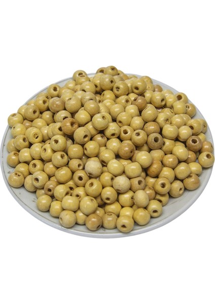 8 mm Ham Rengi Ahşap Boncuk 40 gr fiyatları
