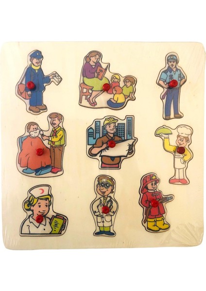 Meslekler Ahşap Puzzle 30X30