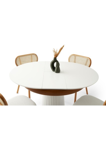 Vintage Masa, Zerda Sandalye, Beyaz, 100 x 100 fırsatları