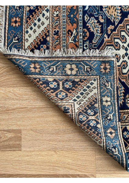 106 x 180 cm Antik El Dokuma Mavi Renkli Kilim Etnik Desenli Anadolu Ev Halısı modelleri