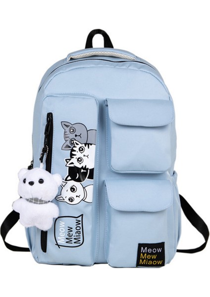 Kızlar ve Erkekler Için Hafif Basit Büyük Kapasiteli Sırt Çantası (Yurt Dışından)