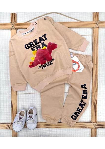 Erkek Bebek Sevimli Dinozor Mevsimlik 2' Li Takım