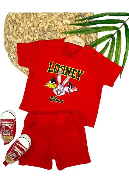 Erkek Bebek Buck Bunny ve Arkadaşları Yazlık Şortlu Takım