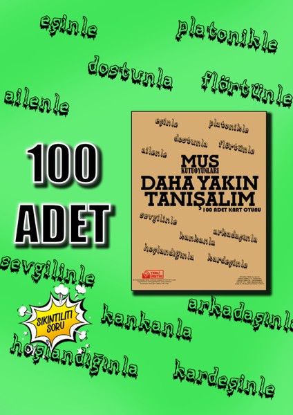 Tanışma Soru Kartları Sevgili Flört Arkadaş Kanka Eş ve Çiftler Için Ilişki - Hayat Yakınlaşma Oyunu